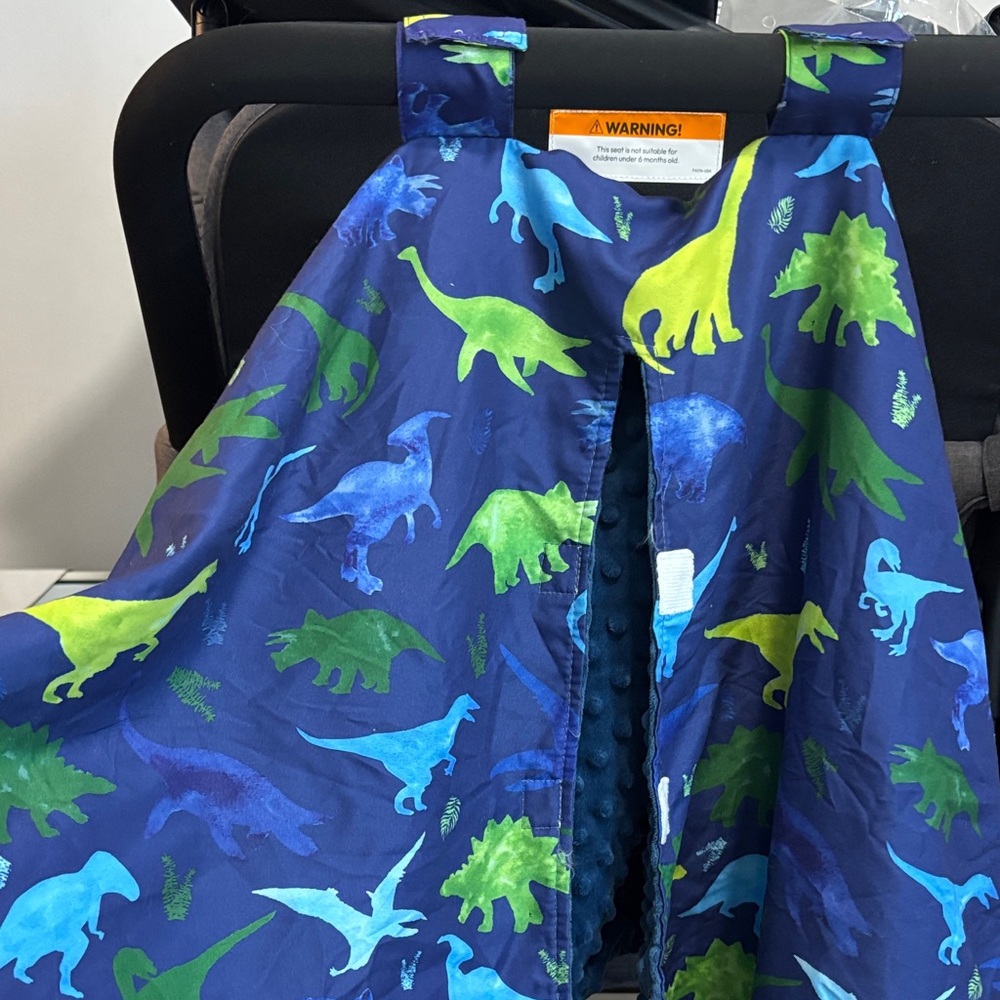 Dinosaur Print Blue Car Seat Cover